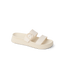 Vista Capri women's sandal facing right, close-up of cushioned footbed and buckle strap, beach-inspired comfort footwear.