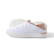 Reef Neptune white and rose gold women's sneaker facing right, showing side and sole, lightweight and breathable design.