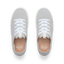Top view of Reef Neptune women's lightweight grey sneakers with anatomical arch support and soft cushioning.