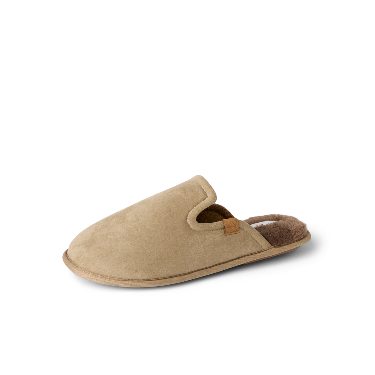 Slacktide Slipper facing left with a padded upper and plush faux shearling footbed for comfort