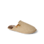 Slacktide Slipper in tan, facing right, with plush faux shearling lining and cushioned footbed