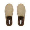 Slacktide Slipper pair viewed from above with toes facing upward and plush faux shearling footbeds visible