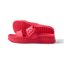Vista Capri women's red platform sandals facing right, showing side profile and sole tread with arch support features.