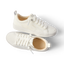 Top and side views of women's Lay Day Lite white sneakers facing right, highlighting lightweight comfort and arch support.