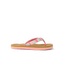 Kids Ahi right-facing sandal with pink zigzag straps, soft cushioning, and anatomical arch support for girls' beach comfort