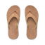 Free Fly X Ojai men's brown leather sandals top view showing cushioned footbed with anatomical arch support for water-friendly comfort