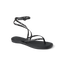 Willow Quinn Studs black strappy sandal facing right, ankle wrap with stud details, lightweight and comfortable design.