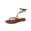 Willow Quinn Studs sandal in brown facing right, close-up on straps with comfort cushioning and arch support.