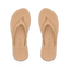 Playa Bella braided strap flip flops facing upward with cushioned footbeds and arch support