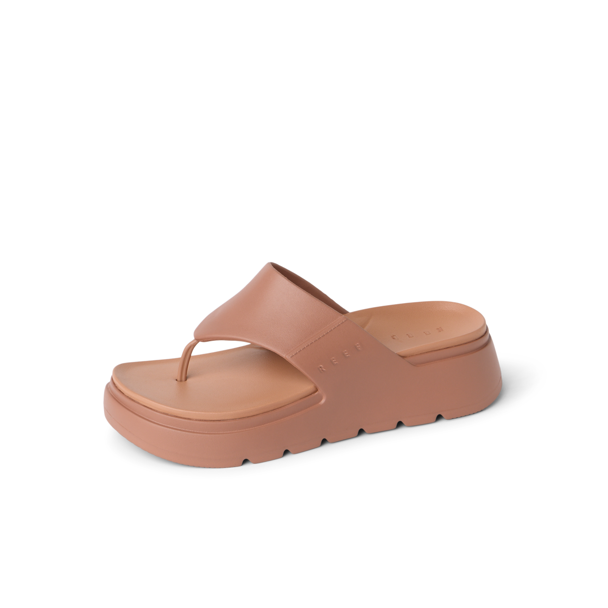 Cali Laguna platform sandal facing left with cushioned footbed and arch support