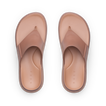 Cali Laguna brown platform sandals facing upward with cushioned footbeds and anatomical arch support