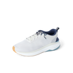 Reef Zuma white and gray sneaker facing left with a cushioned sole and flexible heel