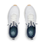 Reef Zuma white sneakers viewed from above with toes facing upward, breathable knit uppers, and cushioned comfort