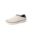 Neptune Lido men's sneaker facing left, featuring tan and navy colors, cushioned sole, anatomical arch support, beach-inspired comfort.