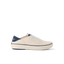 Neptune Lido men's sneaker facing left, tan and navy, beach-inspired comfort with arch support and cushioning.