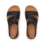Water Vista Higher 2 women's black and tan sandals top view, facing up, with anatomical arch support and soft cushioning.