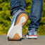 Close-up of the sole of Shoreline Del Mar men's shoe facing backward, showcasing grip and comfort features.