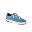 Shoreline Del Mar men's sneaker facing right, navy blue with white laces, featuring soft cushioning and arch support.