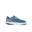 Side view of Shoreline Del Mar men's sneaker in navy, white, and red featuring lightweight, water-friendly materials and comfort design.
