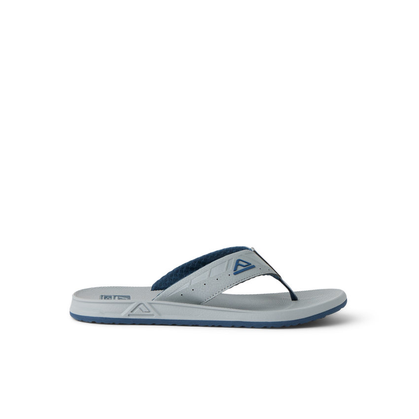 Side view of Phantoms flip flop showing water-friendly, cushioned sole and durable strap for beach comfort and support.