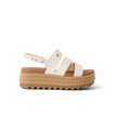 Side view of Water Vista Higher 2 women's platform sandal in neutral tones, showcasing cushioned sole and adjustable strap.
