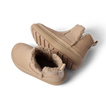 Weekend Autumn shoes with fur lining, right shoe facing right, left shoe top-down, surf-inspired comfort and arch support.