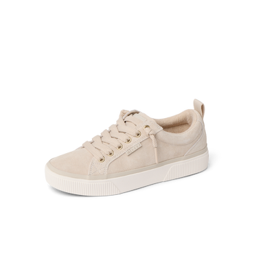 Lay Day Dawn sneaker facing right, close-up of front and side, with comfort-focused, sustainable design for everyday wear.