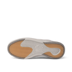Close up of the Del Mar Leather outsole facing up with the toe pointing left and textured traction for comfort