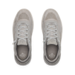 Del Mar Leather shoes viewed from above with toes facing upward, breathable perforations and cushioned footbeds