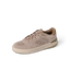 Del Mar Leather sneaker facing left, taupe suede and leather upper with cushioned comfort