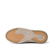 Del Mar Leather shoe outsole close up viewed from below, facing left, with durable textured tread for comfort