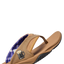 Fanning right-facing water-friendly sandal with arch support, soft cushioning, and bottle opener feature in brown tones