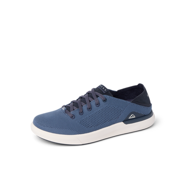 Neptune HT navy sneaker facing right, showing knit upper and cushioned sole with arch support, beach-inspired comfort design.
