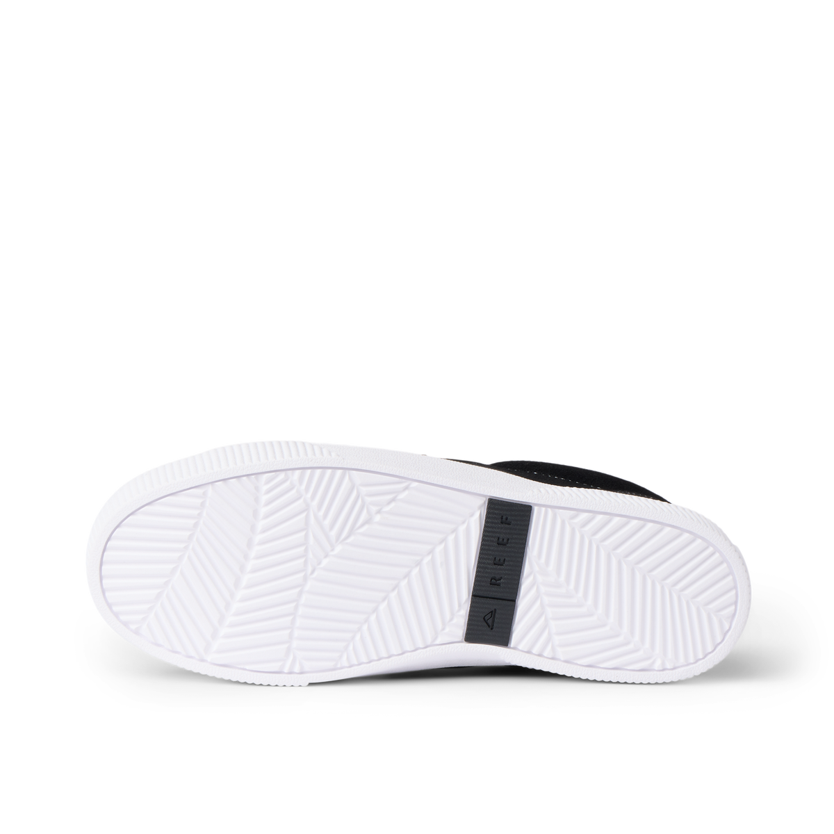 Lay Day Dawn sneaker outsole viewed from below with the toe facing left and textured tread for everyday comfort