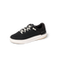 Reef Del Mar black sneaker facing right, breathable mesh upper with arch support, from Men's & Women's Shoes collection.