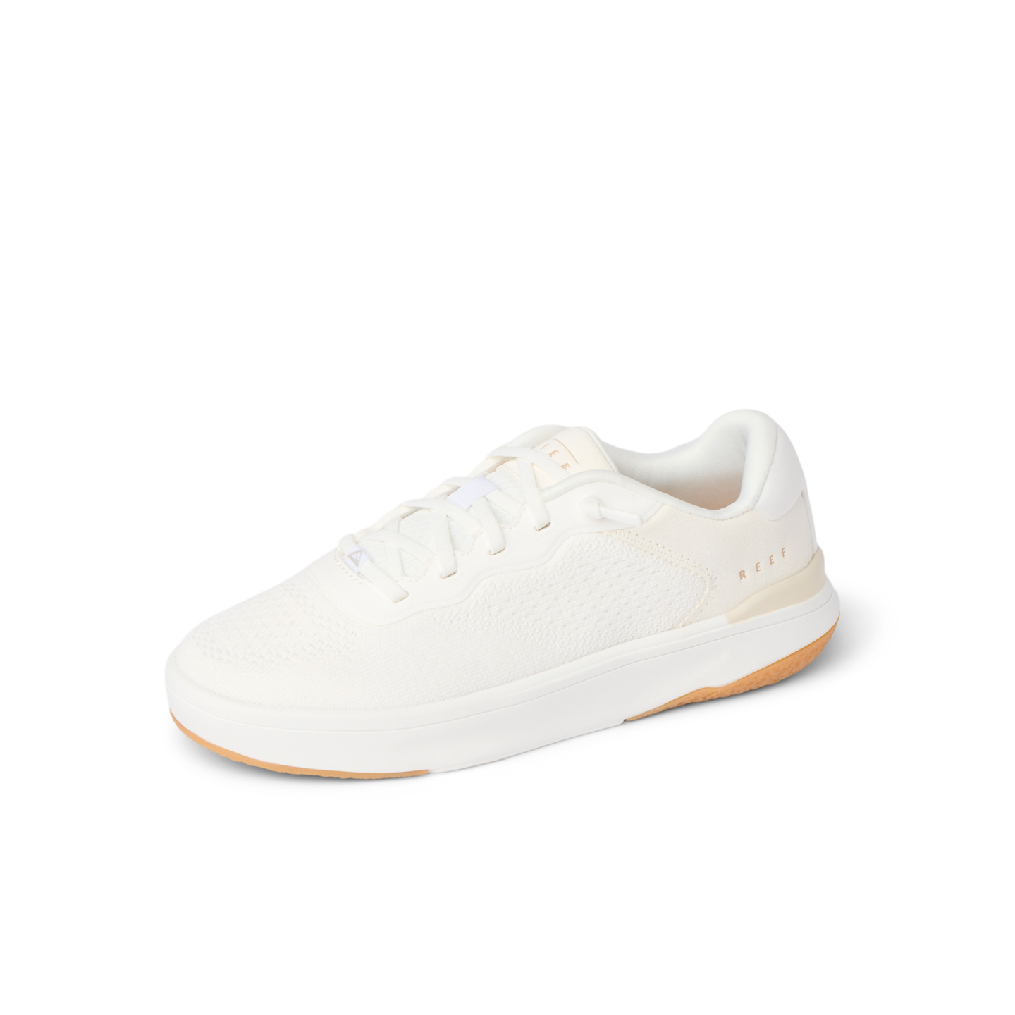 Reef Del Mar white sneaker facing right with soft-rebound cushioning and anatomical arch support for all-day comfort