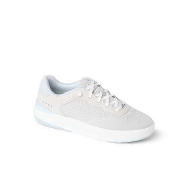 Reef Del Mar sneaker facing right, close-up of breathable knit upper and cushioned sole designed for beach comfort.