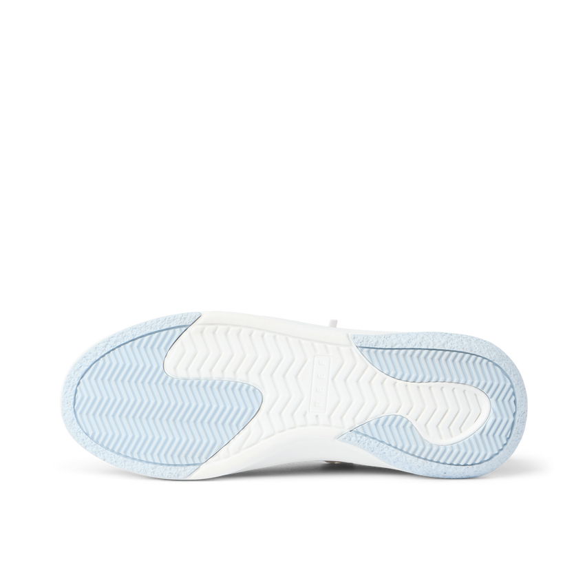 Reef Del Mar outsole facing up showing durable, water-friendly sole with grip, part of Vacation-Ready men's & women's shoes.
