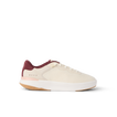 Reef Del Mar cream sneaker facing right with burgundy accents and cushioned sole for everyday comfort