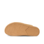 Sole view of the Vista Myra in tan suede, women's clog with durable rubber outsole featuring wave-inspired grip pattern.