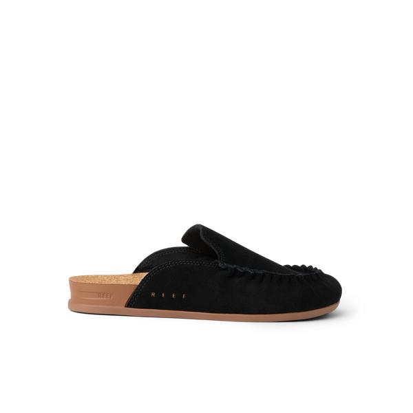 Vista Myra Women's Leather Mules - Washed Black | REEF