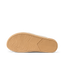 Sole view of Vista Myra in warm sand leather with wave-patterned rubber outsole for grip and durability, facing up.