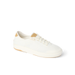 Laguna white sneaker facing right with breathable mesh upper, soft cushioning, and durable sole for beach comfort
