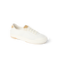 Laguna white sneaker facing right with breathable mesh upper, soft cushioning, and durable sole for beach comfort