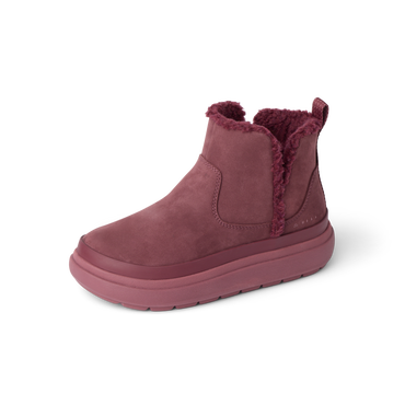 Weekend Autumn women's right-facing boot with plush interior and durable sole, combining comfort and beach-inspired style.