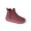 Weekend Autumn women's left-facing boot with plush collar, cushioned sole, and durable suede in deep rose color.