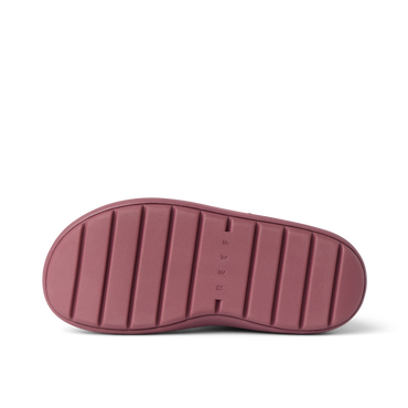 Bottom sole view of the right Weekend Autumn shoe featuring durable, water-friendly material with ridged traction design by REEF.