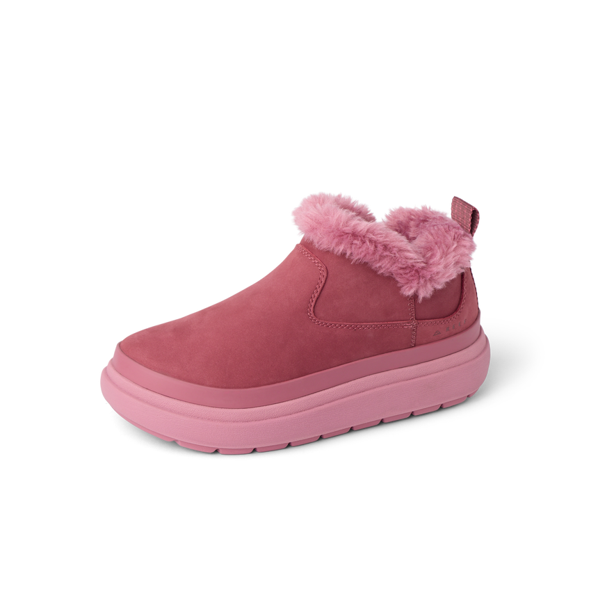 Weekend Olivia women's right-facing pink boot with plush faux fur lining and cushioned sole for comfort and durability