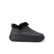 Side view of the black Weekend Olivia boot with plush lining and water-resistant nubuck for comfort and durability
