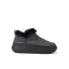 Side view of the black Weekend Olivia boot with plush lining and water-resistant nubuck for comfort and durability